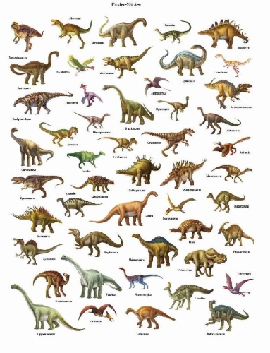 Buchcover und Innenansicht für das Buch: Glow-in-the-Dark Dinosaur: Sticker Atlas
