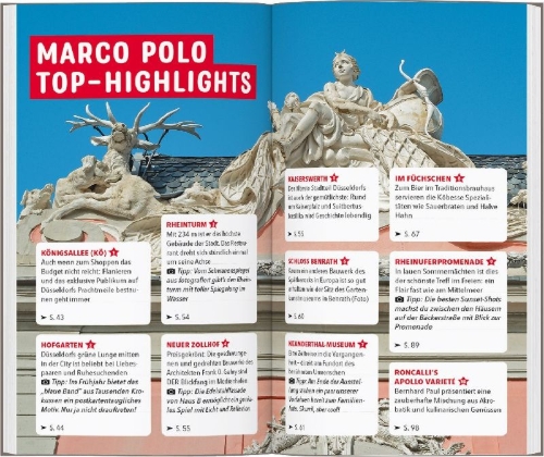 Buchcover und Innenansicht für das Buch: MARCO POLO Reiseführer Düsseldorf