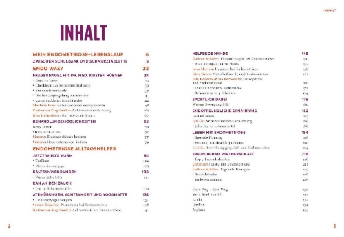 Buchcover und Innenansicht für das Buch: Dein Endometriose-Alltagshelfer
