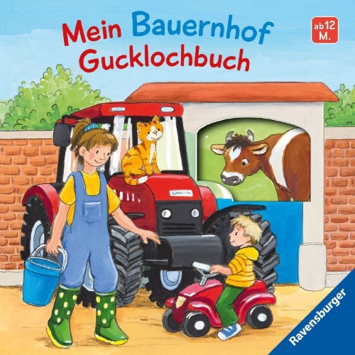 Buchcover und Innenansicht für das Buch: Mein Bauernhof Gucklochbuch