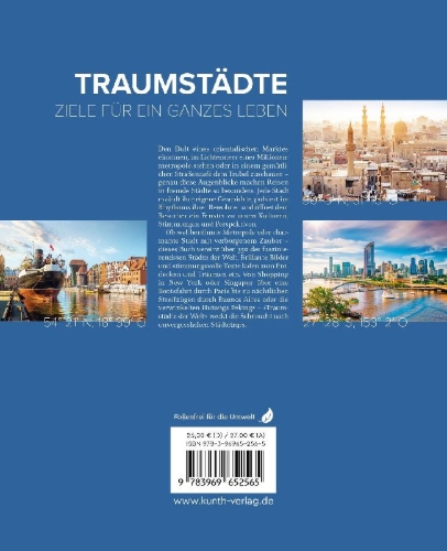 Buchcover und Innenansicht für das Buch: KUNTH Bildband Traumstädte