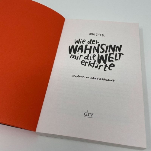 Buchcover und Innenansicht für das Buch: Wie der Wahnsinn mir die Welt erklärte