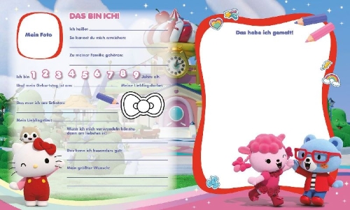 Buchcover und Innenansicht für das Buch: Hello Kitty: Super Style!: Meine ersten Freunde