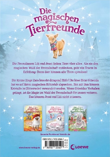 Buchcover und Innenansicht für das Buch: Die magischen Tierfreunde (Band 22) - Zara Zicklein und der Glitzernebel