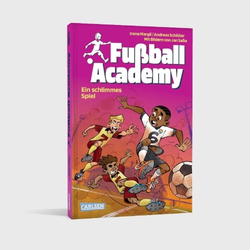 Buchcover und Innenansicht für das Buch: Fußball Academy 6: Ein schlimmes Spiel