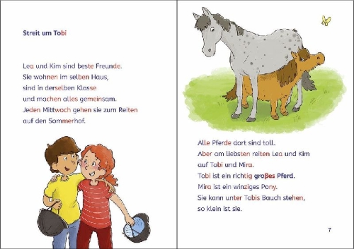 Buchcover und Innenansicht für das Buch: Leselöwen 2. Klasse - Das Turnier auf dem Reiterhof