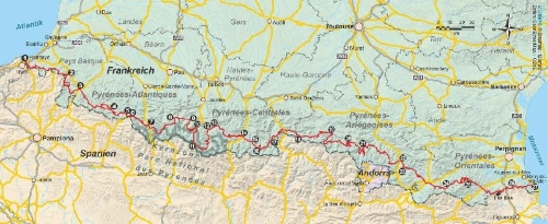 Buchcover und Innenansicht für das Buch: Frankreich: Pyrenäenweg GR 10 von Hendaye nach Banyuls-sur-Mer