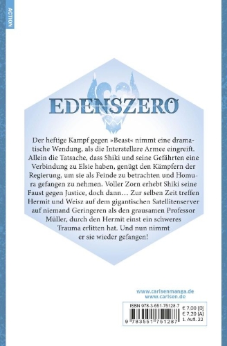 Buchcover und Innenansicht für das Buch: Edens Zero