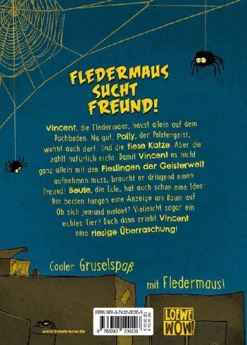 Buchcover und Innenansicht für das Buch: Vincent flattert ins Abenteuer (Band 1)