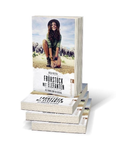 Buchcover und Innenansicht für das Buch: Frühstück mit Elefanten