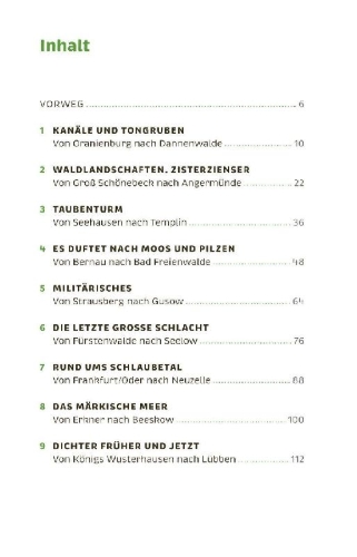 Buchcover und Innenansicht für das Buch: Brandenburg mit dem Rad