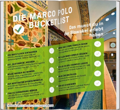 Buchcover und Innenansicht für das Buch: MARCO POLO Reiseführer Slowakei