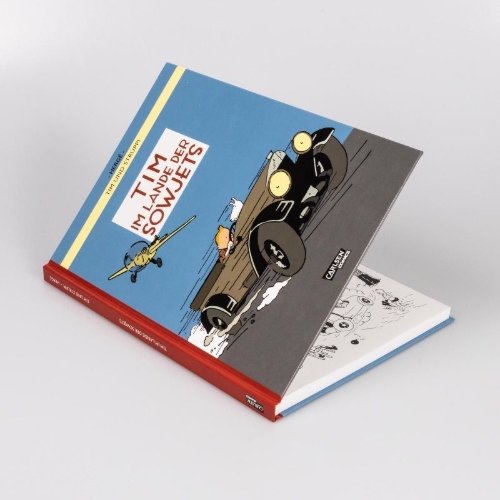 Buchcover und Innenansicht für das Buch: Tim und Struppi: Tim im Lande der Sowjets - farbige Ausgabe