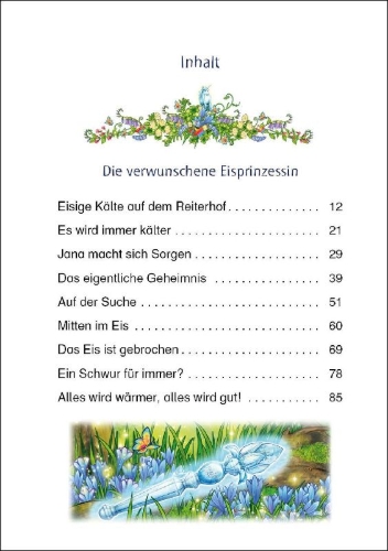 Buchcover und Innenansicht für das Buch: Silberwind, das weiße Einhorn (Band 5-6) - Abenteuer im verzauberten Wald