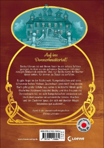Buchcover und Innenansicht für das Buch: Das Bücherschloss (Band 6) - Schülerin der dunklen Magie