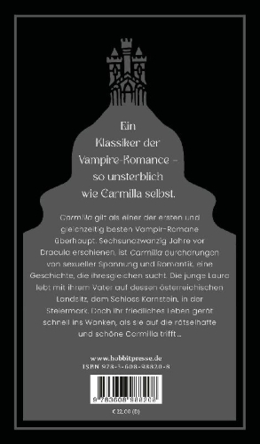 Buchcover und Innenansicht für das Buch: Carmilla