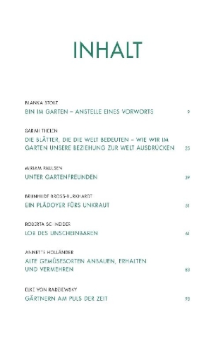 Buchcover und Innenansicht für das Buch: Die Philosophie des Gärtnerns