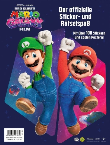 Buchcover und Innenansicht für das Buch: The Super Mario Galaxy Movie Official Activity Book