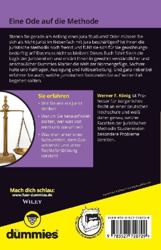 Buchcover und Innenansicht für das Buch: Juristische Methoden für Dummies