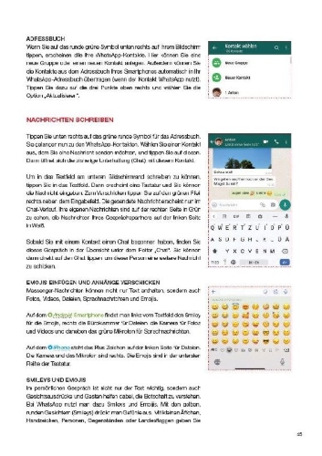 Buchcover und Innenansicht für das Buch: Einstieg ins Smartphone - eine Anleitung
