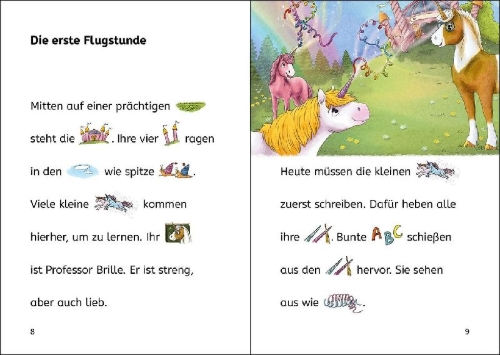 Buchcover und Innenansicht für das Buch: Die schönsten Bildermaus-Geschichten zum Lesenlernen - Feen, Meermädchen und Einhörner