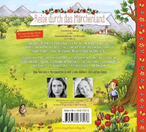 Buchcover und Innenansicht für das Buch: Reise durch das Märchenland - Die beliebtesten Märchen der Brüder Grimm (Audio-CD)
