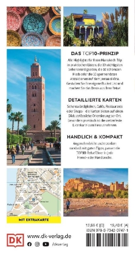 Buchcover und Innenansicht für das Buch: TOP10 Reiseführer Marrakech