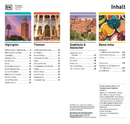 Buchcover und Innenansicht für das Buch: TOP10 Reiseführer Marrakech