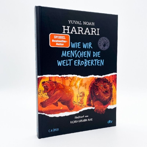 Buchcover und Innenansicht für das Buch: Wie wir Menschen die Welt eroberten