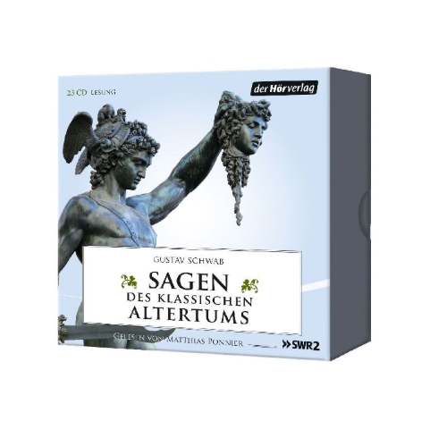 Buchcover und Innenansicht für das Buch: Griechische Schöpfungssagen, die Argonautensage, Auszüge der Heraklessage, die Sagen von Troja, Odysseus und Aeneas