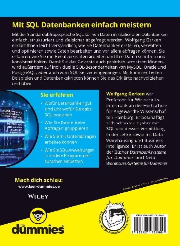 Buchcover und Innenansicht für das Buch: SQL für Dummies