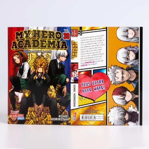 Buchcover und Innenansicht für das Buch: Boku no Hero Academia