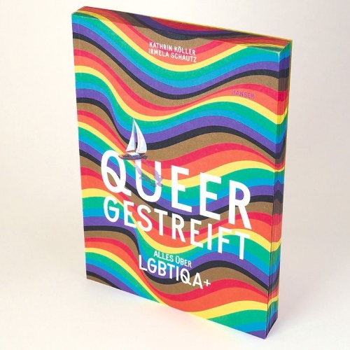 Buchcover und Innenansicht für das Buch: Queergestreift