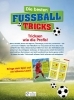 Buchcover und Innenansicht für das Buch: Die besten Fußballtricks  I Fussball Buch für Kinder ab 7 Jahren