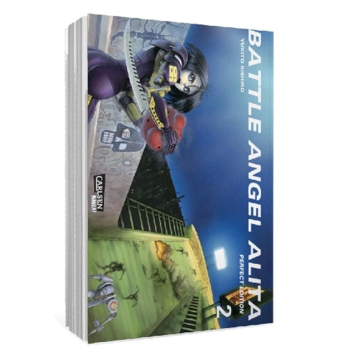 Buchcover und Innenansicht für das Buch: Battle Angel Alita - Perfect Edition 2