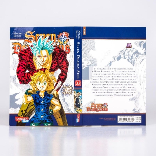 Buchcover und Innenansicht für das Buch: Nanatsu no Taizai