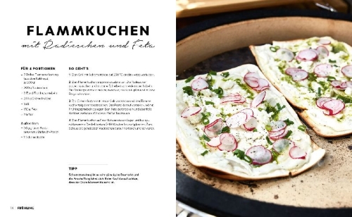 Buchcover und Innenansicht für das Buch: Genussmomente: Vegetarisch Grillen