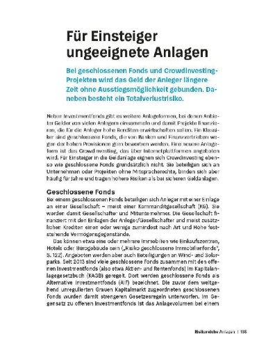 Buchcover und Innenansicht für das Buch: Geldanlage für Anfänger