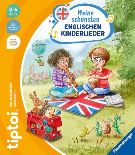 Buchcover und Innenansicht für das Buch: tiptoi® Liederbücher - Meine schönsten englischen Kinderlieder