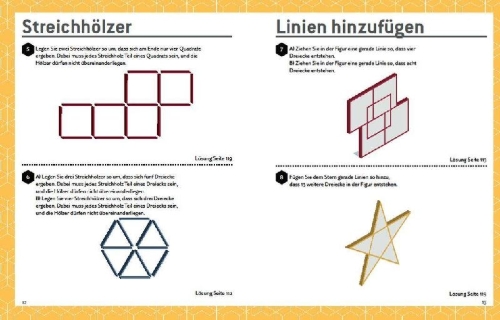 Buchcover und Innenansicht für das Buch: Mensa's most difficult Geometric Puzzlers