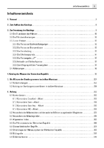 Buchcover und Innenansicht für das Buch: Die Münzen der Römischen Republik