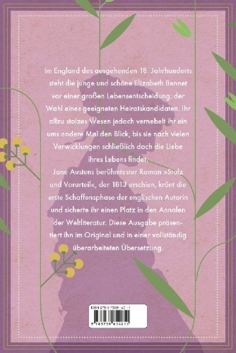Buchcover und Innenansicht für das Buch: Stolz und Vorurteil / Pride and Prejudice