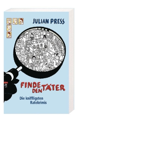 Buchcover und Innenansicht für das Buch: Finde den Täter