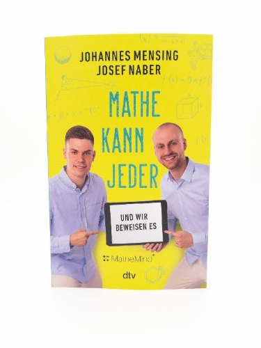 Buchcover und Innenansicht für das Buch: Mathe kann jeder - und wir beweisen es