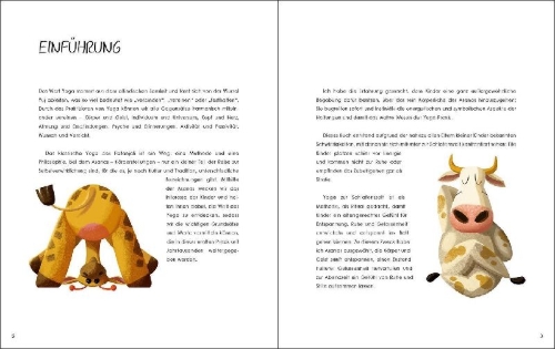 Buchcover und Innenansicht für das Buch: Good Night Yoga: Relaxing Bedtime Poses for Children