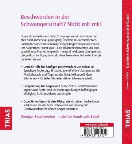 Buchcover und Innenansicht für das Buch: Der kleine Schwangerschafts-Coach