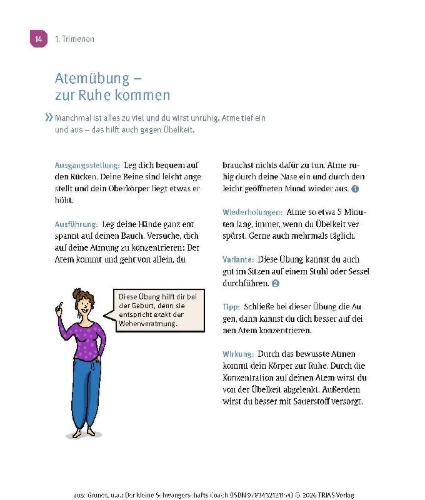 Buchcover und Innenansicht für das Buch: Der kleine Schwangerschafts-Coach