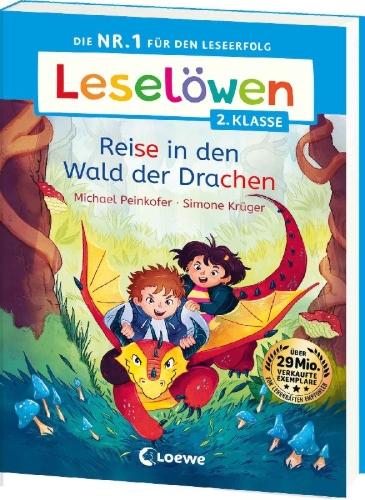 Buchcover und Innenansicht für das Buch: Leselöwen 2. Klasse - Reise in den Wald der Drachen
