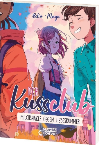 Buchcover und Innenansicht für das Buch: Der Kuss Club (Band 2) - Milchshakes gegen Liebeskummer