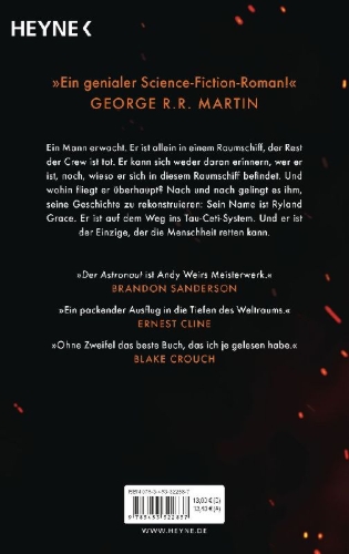 Buchcover und Innenansicht für das Buch: The Project Hail Mary